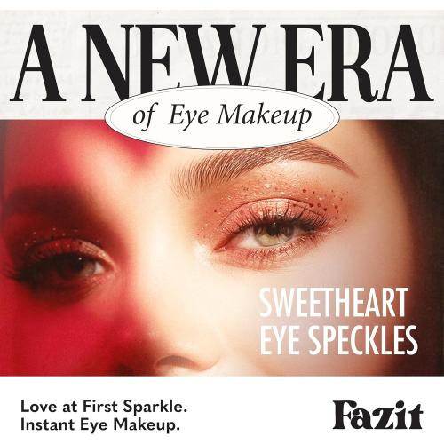 Fazit Makeup Patches - Sweetheart Eye Speckles - Glow Up Make-Up Patches - Cute Glitter Makeup Accessories for Women - Cosmetic Glitter for Face