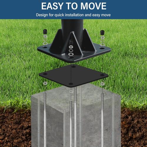 Basketball Hoop Anchor Kit, Universal Fit Ground Anchor Kit, Basketball Mounting Kit for Easy Relocation and Compatible with All Basketball Goals