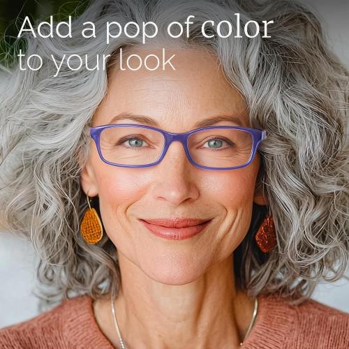 Gaoye 2.25 Reading Glasses for Women, 6 pack Fashion Readers for Women Spring Hinge Eye Glasses, Blue Light Reading Glasses