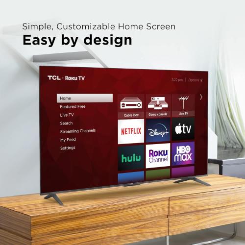 TCL 55 Class 4-Series 4K UHD HDR Smart Roku TV(Wi-Fi, RF, USB, Ethernet, HDMI) - 55S455