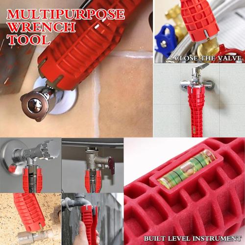 14-in-1 Multi-functional Wrench Faucet Sink Installer Tool, Multifunctional Sink Installer,Plumbing Tool for Pipes Wrench under Bathrooms, Toilets, Kitchens, Sinks