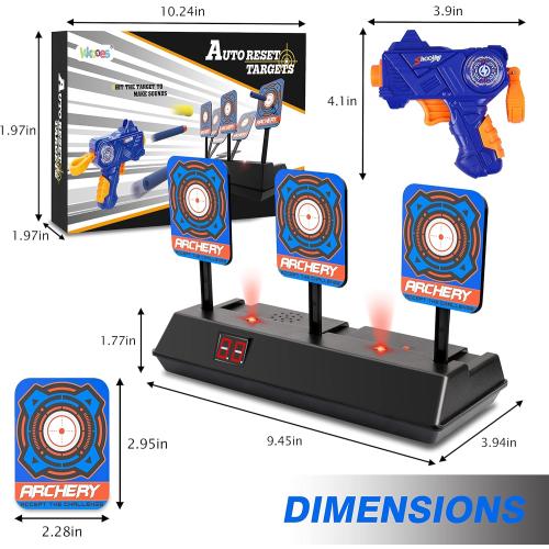 Color Blue KKONES Electric Scoring Auto Reset Shooting Digital Target for Nerf Guns Shooting Target