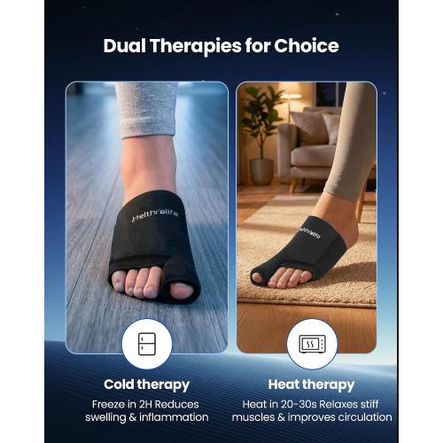 3D Forefoot Ice Pack with Dual-Layer Cooling Gel and Bunion Corrector