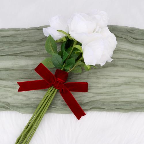 1 Inch Velvet Ribbon 10 Yards LVYOUIF Single-Sided Velvet Ribbon Trim Perfect for Christmas Trees Gift Wrapping Bouquets Wedding Decor and DIY Crafts Wine-239