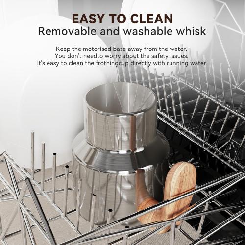 8-IN-1 Milk Frother and Steamer, 21oz/600ml Split Stainless Steel Automatic Hot and Cold Foam Maker and Milk Steamer for Latte, Cappuccino, Macchiato, Hot Chocolate, Hot Milk