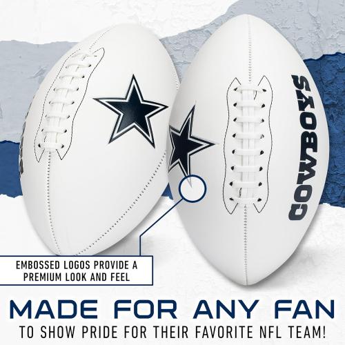 Franklin Sports NFL Autograph Football - Official Size White Panel Souvenir Football for Autographs   Signatures - NFL Team Fan Shop Memorabilia