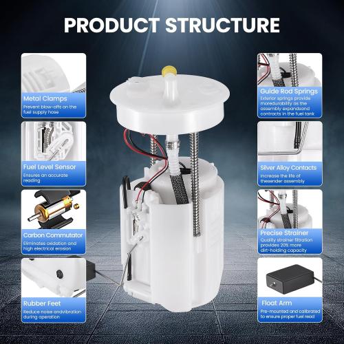 SYKRSS E9070M Fuel Pump Module Assembly Compatible with Honda Odyssey 2011-2013 3.5L V6 GAS, Replaces# 17045TK8A00