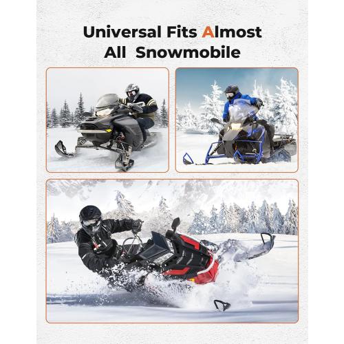 KEMIMOTO Snowmobile Side Mirrors Hood Mounted Rear View Mirror Clear Snowmobile Rearview Mirrors Compatible with Polaris Ski-Doo Arctic Cat Accessories