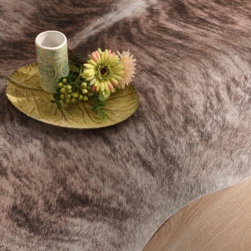 Cowhide Rug 5.2 x 6.3 Feet, Cow Hide Durable No-Slip Backing, Faux Cowhide Thickened Elastic, for Bedroom Living Room Home Office Western Decor