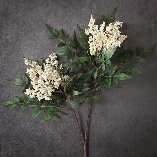 8 Pcs 36 Artificial Nandina Berry Stem, Fake Branches for Vase (Beige)