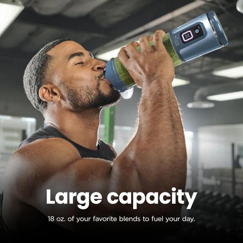 Ninja BC151BK Blast Portable Blender, Cordless, 18oz. Vessel, Personal Blender-for Shakes & Smoothies, BPA Free, Leakproof-Lid & Sip Spout, USB-C Rechargeable, Dishwasher Safe Parts, Black