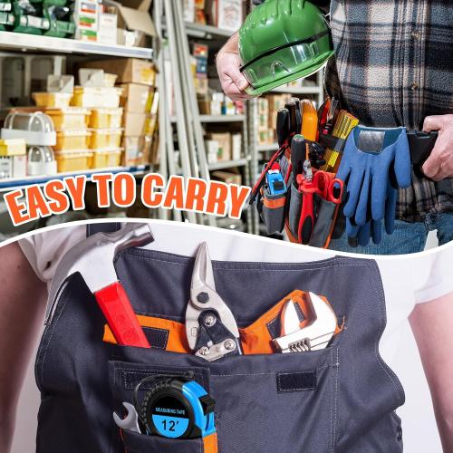 50 Pieces Tape Measure Retractable and Easy Read with Fractions Marked Easy Read Basics Self Locking Measuring Tape Bulk for Engineer Contractors(12 Ft,Blue)