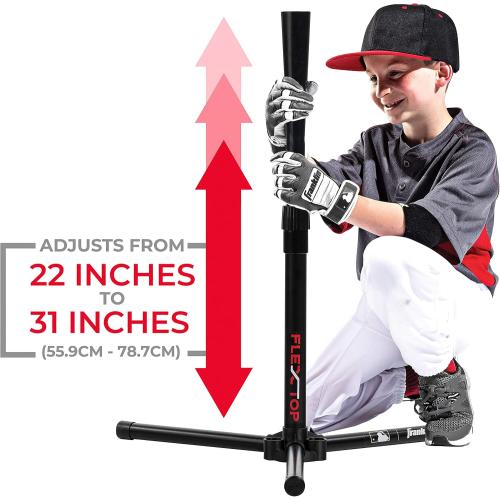 Franklin Sports MLB Flex Top Baseball Batting Tees - Portable Hitting Tees for Baseball, Teeball   Softball Practice - Kids   Adult Batting Tee Stands