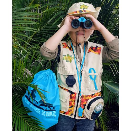 Adventure Kidz - Outdoor Exploration Kit, Children’s Toy Binoculars, Torch, Compass, Whistle, Magnifying Glass, Backpack. Great Kids Gift Set for Camping, Hiking, Educational and Pretend Play.