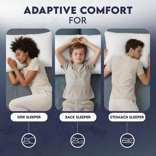Utopia Bedding Bed Pillows for Sleeping King Size (White), Set of 2, Soft & Fluffy Pillow with Down Alternative Filling, Cooling, Hotel Quality, Gusseted Pillow for Back, Stomach or Side Sleepers