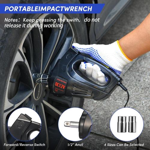 Electric Car Jack kit 5 Ton 12V Electric Floor Jack Lift for Vehicle, Electric Hydraulic Jack Auto Repair Tool Set with Built-in Inflator and Impact Wrench for SUV Sedan Truck Tire Change