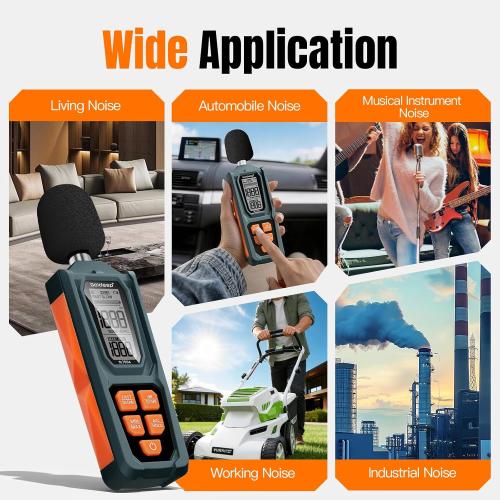 Decibel Meter, Goldeep SL750A Digital Sound Level Meter 30-130dB,