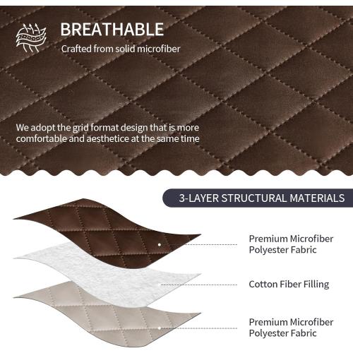 Home Reversible Couch Cover Sofa Cover Washable Furniture Protector Cover with Elastic Straps Water Resistant for Dogs Pet Friendly (68''Sofa,Chocolate/Beige)