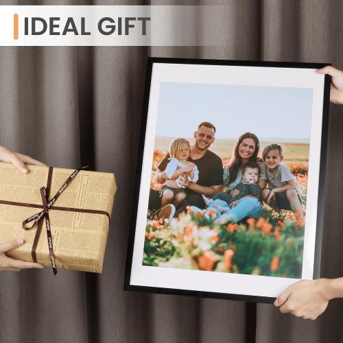 Large Picture Frame, Display Pictures Without, Wall Hanging Poster Frames, Black, 1 Pack