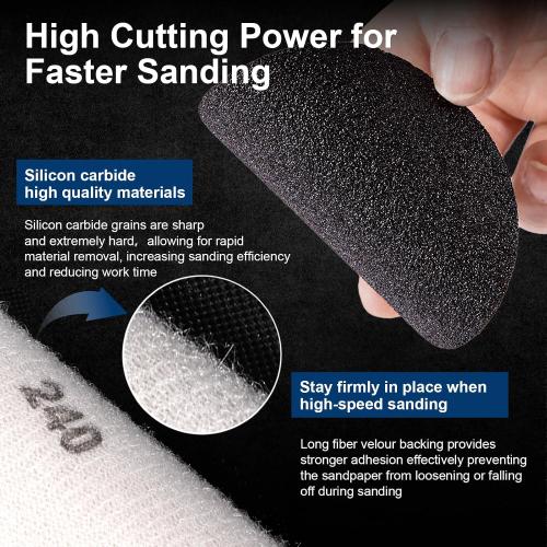131 Pieces 3 Inch Sanding Discs, GOH DODD Headlight Restoration Kit Hook and Loop Sanding Pads 60 to 10000 Grit Wet Dry Sandpaper with 1/8 1/4” Shank, Backer, Polishing Pads and Interface Pad