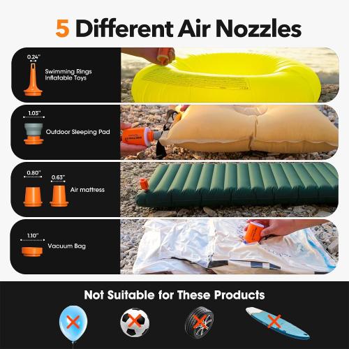 2.0 Electric Portable Air Pump 1300mah Battery Rechargeable Pump Ultra-Mini Inflator/Deflator Pump for Swimming Rings air Mattress Bed Pool Toy