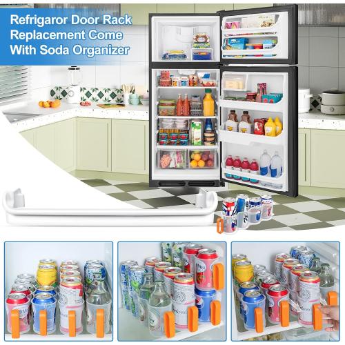 UPGRADED 240535201 Refrigerator Door Rack Bar Replacement Compatible with Frigidaire Kenmore Refrigerator Door Shelf Replacement Parts AP3214686, AH734991,FRT17B3AZB, LFHT1513LW0,FRT15 Door Shelf Rack