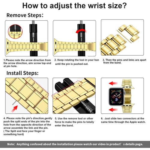 MioHHR Solid Stainless Steel Band Compatible with Apple Watch 49mm Ultra 3/2/1, Metal Strap with Soft TPU Case for iWatch Series Ultra 3/2/1 49mm Women and Men, Gold***