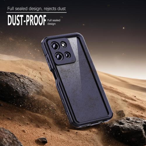 for Motorola Moto G 5G 2025 Case with Built-in Screen Protector, Waterproof Case Rugged Full Body Underwater Dustproof Shockproof Drop Proof Protective Cover, Black