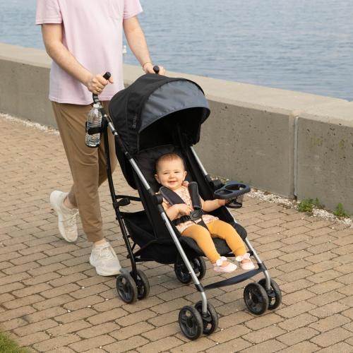 3Dlite Convenience Stroller, Gray – Lightweight Stroller with Aluminum Frame, Large Seat Area, 4 Position Recline, Extra Large Storage Basket – Infant Stroller for Travel and More
