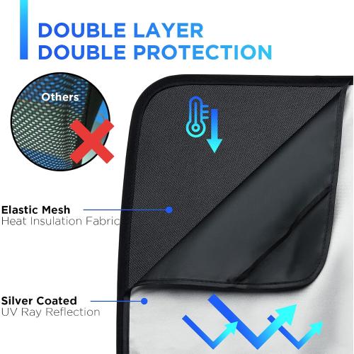Foldable Sunshade Sunroof Window Shade Accessories Fit for Tesla Model Y 2020-2023, with UV/Heat Insulation Film