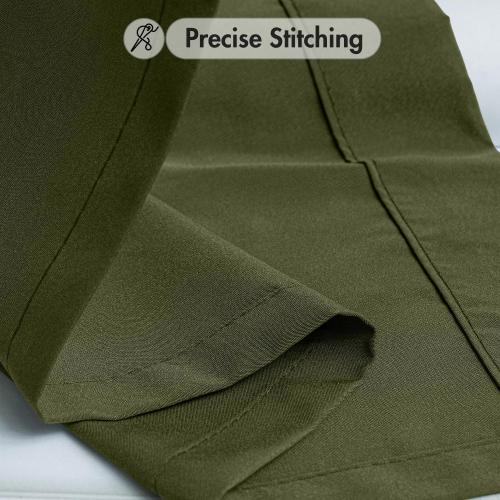 MIULEE Olive Green Privacy Sheer Curtains That Let Light in 84 Inches Long Non-See-Through Semi Sheer Curtain Light Filtering Window Curtains Drapes for Living Room Bedroom 2 Panels Set 42 X 84