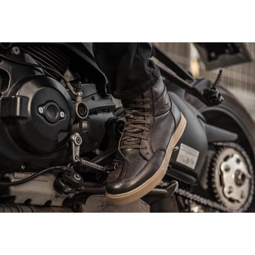 Size 45 /11.5SHIMA Blake Boots Motorcycle Riding Boots Men Ventilated Leather Vintage Street Side Zipper Sport Touring Shoe Footwear