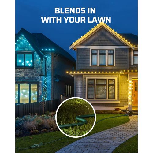 DEWENWILS 25Ft Outdoor Extension Cord, Evenly Spaced 3 Outlets Plugs with Safety Cover, 16/3 SJTW Weatherproof Wire for Outdoor String Lights, ETL Listed