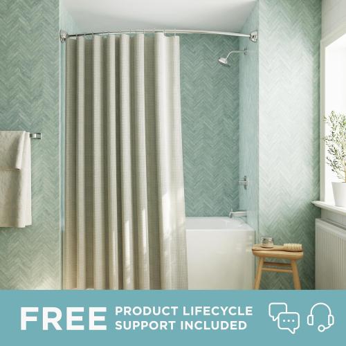 Bronze Zenna Home Never rust Rustproof Bronze Tension Mount Curved Shower Rod, Bronze, 50 to 72