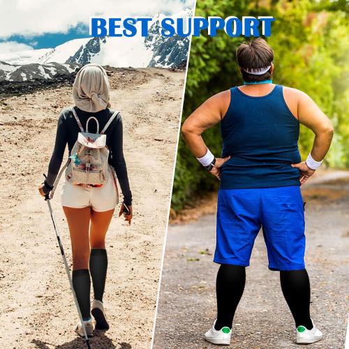 Aoliks Compression Socks for Women & Men 4 Pairs, Best Support for Nurses Running Travel