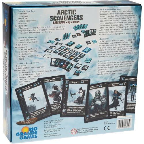 Rio Grande Games Arctic Scavengers Board Game with HQ & Recon Expansions Strategy Card Game