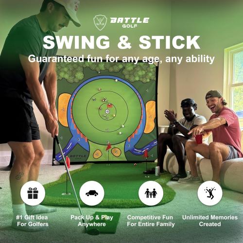 Chipping Game - The Original Portable Golf Game for Chipping Practice for Dads and Junior Golfers - Indoor and Outdoor (Extra Balls Set - 8 Players)