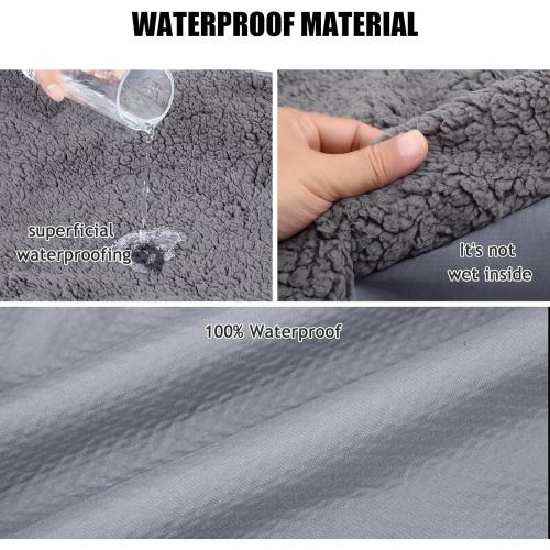 Dog Bed Covers,Waterproof Dog Bed Cover,Soft Plush Replacement Washable Dog Pillow Cover Pet Bed Cover,Removable Pet Dog Crate Pad Replacement Covers,Puppy Bed Cover for Dog Cat,Cover Only