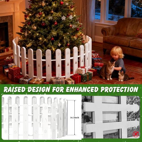 Christmas Tree Fences Party Decoration  White