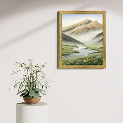 Vittanly 16x20 Poster Frames Set of 2, Vintage Photo Frames, Rustic Gold | Display 11x14 Pictures with Mat or 16x20 without Mat, Rustic Frames with Plexiglass, Farmhouse Home Decor for Wall Mounting