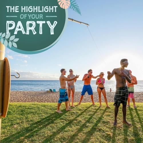 Tiki Toss Ring Toss Game for Adults - Hook and Ring Games with String and Hooks for Indoor/Outdoor Use, Man Cave Decor & Stuff, Gifts for Men/College - Standard or Deluxe 12.3 / Tiny 5