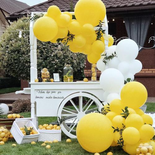 130pcs Yellow Balloons Different Sizes 18 12 10 5 Party Latex Balloons for Boys Girls Birthday Baby Shower Gender Reveal Wedding Sunflower Party Decorations