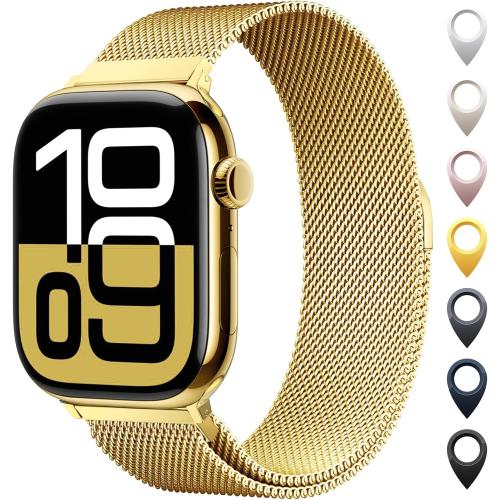 Original Stainless Steel Mesh Loop Compatible with Apple Watch 38mm 40mm 41mm 42mm 44mm 45mm 46mm 49mm Women Men, Magnetic Clasp Replacement for iWatch Bands Series 11 10 9 8 7 6 5 4 Ultra SE 3 2 1