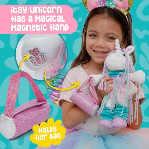 Itsy Unicorn Stuffed Animal - Pink Unicorn Plush Toys with Dress Up Clothes As Ballerina Doll, Good for Unicorns Girl Gifts Age 4-5, Unicorn Toys for Girls Age 6-8