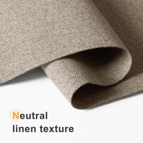 BERISSA Blackout Roman Shades for Indoor Windows Cordless,Pull Down Linen Fabric Roman Blinds,Privacy Window Shades for Door Windows,Bedroom,Office,Easy to Install,Light Brown,34 W x 64 H