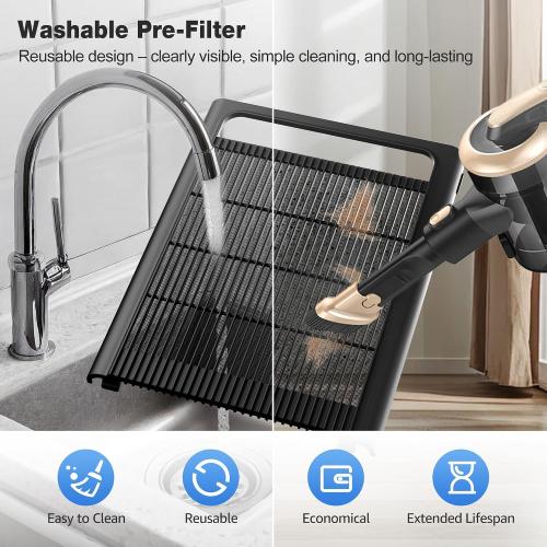KNKA Air Purifiers for Home Bedroom Up to 1,695 Ft² in 1 Hr, APH4000, Black | HEPA Sleep Mode Air Cleaner with Washable Pre-Filter, AHAM VERIFIED, AQI Display, Pet Mode for Pet Dander, Dust & Pollen