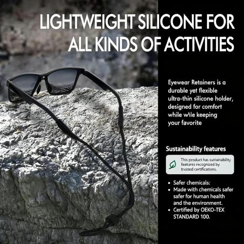 Glasses Strap - 3 Pcs Adjustable Eyewear String Lanyard Retainer - Eyeglasses Holder Strap for Men, Women and Kids