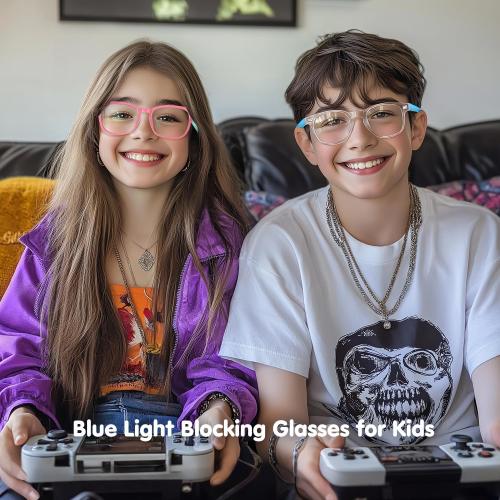 CHEERS DEVICES Blue Light Blocking Glasses for Kids Boys Girls Teens - Computer Glasses with Unbreakable Frame and Anti-Glare