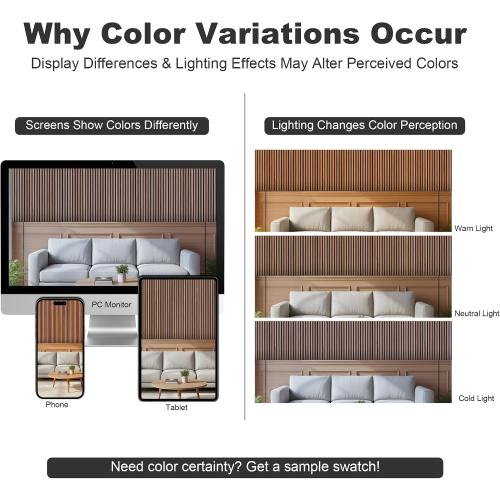 WoveN SounD Acoustic Wall Panels, Teak, 10 Pack, 47.2x23.6 in | Self-Adhesive, Peel and Stick, NRC 0.95, Premium Sound, Echo Proof, Slat Decor, Studio, Home, Office, Media Room