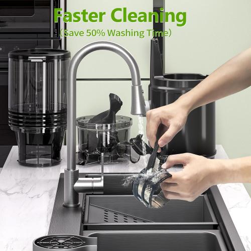 Cold Press Juicer – 6.5 Extra Large Feed Chute Fit Hands-Free Electric Masticating Juicer Machine, 350W Slow Masticating Juicer Machine for Whole Fruit and Vegetables – Easy Cleanup & Assembly.